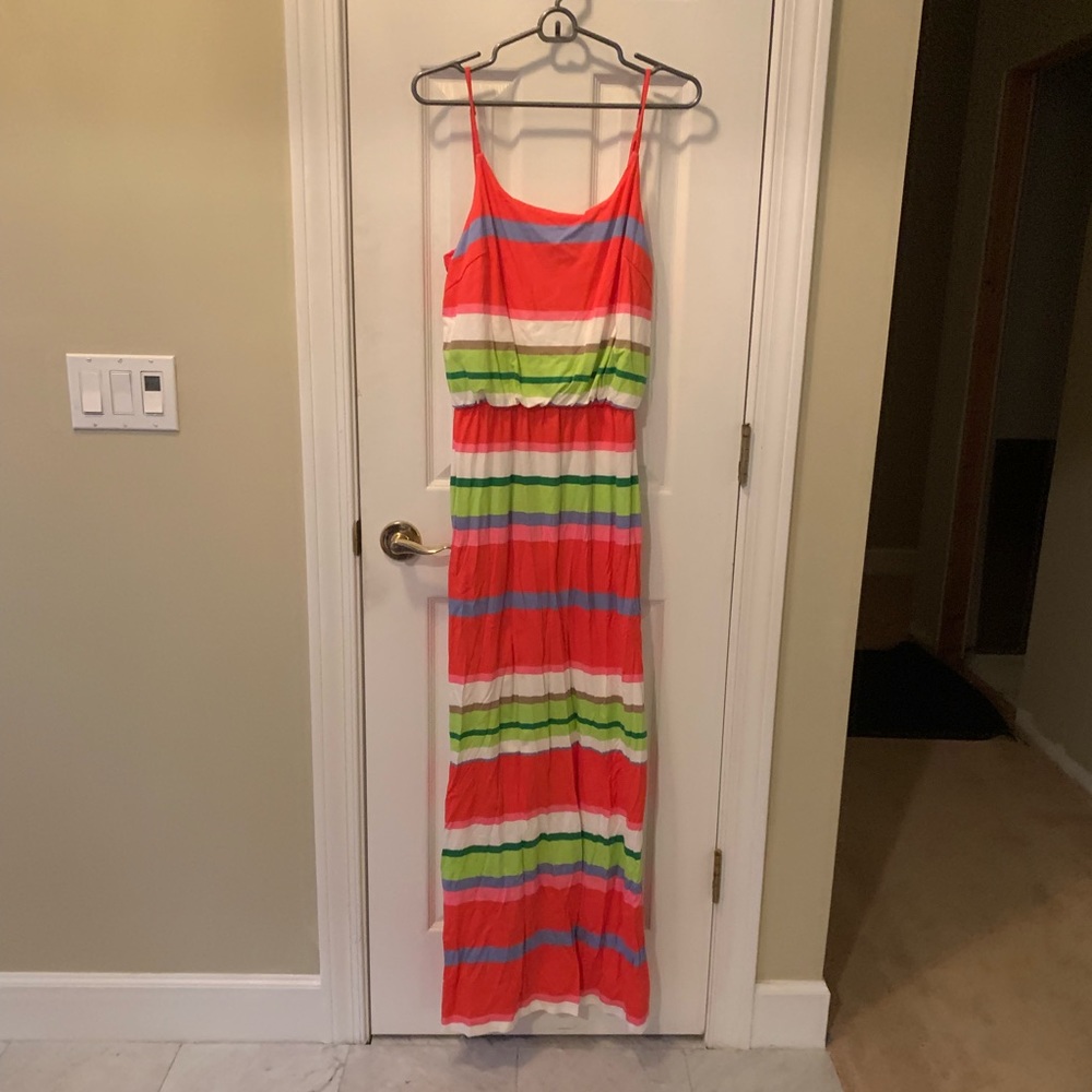 Gap Multicolor Striped Maxi Dress Medium NWT!